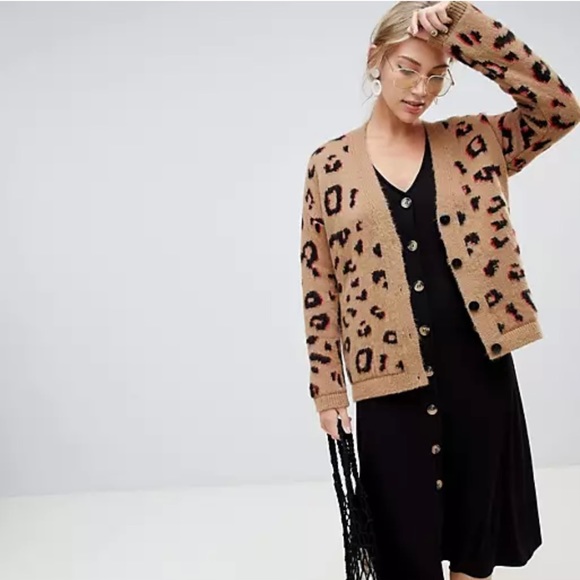 ASOS Sweaters - ASOS Chunky Cardigan in Leopard